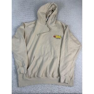 Random Golf Club Hoodie Mens Large Beige Mad Scramble Tour Fleece Pullover
